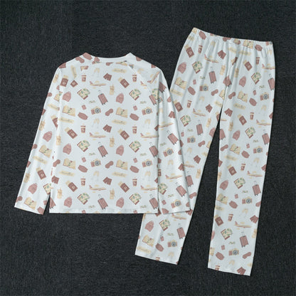 Honeymoon Men's Raglan Sleeve Pajamas With Wide Ankles