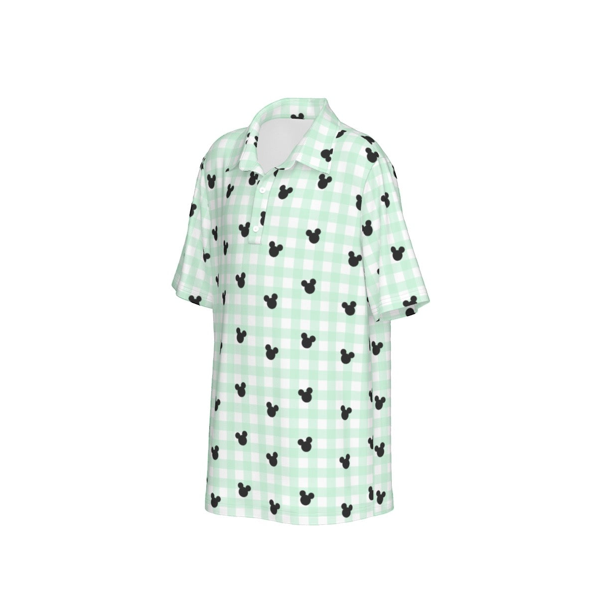 Green Gingham Boys Polo Collar Jersey |210GSM