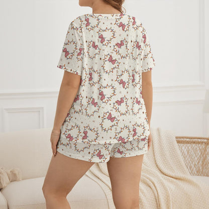Minnie Lights Women's Soft-Touch Lounge Set With Shorts