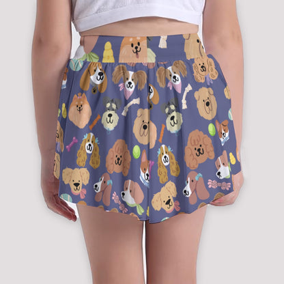 Playful Pups Girls' Sports Culottes