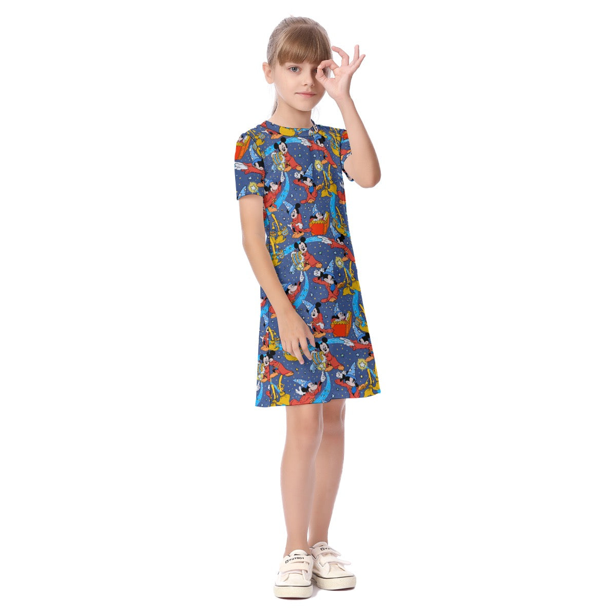Sorcerer in Action Kid's Short Sleeve Dress