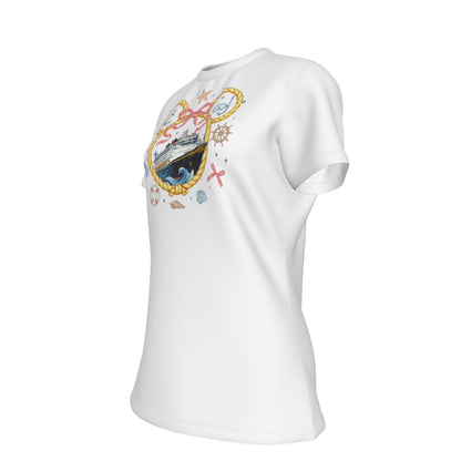 Cruising Minnie Women's Round T-Shirt|210GSM