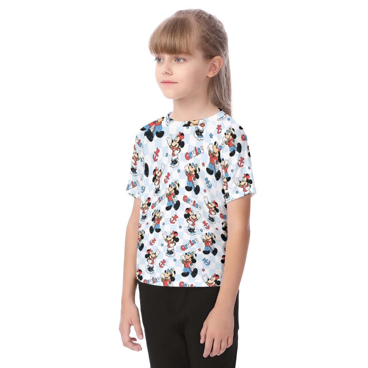 Checkered Cruising MM Kid's Raglan Sleeve T-shirt