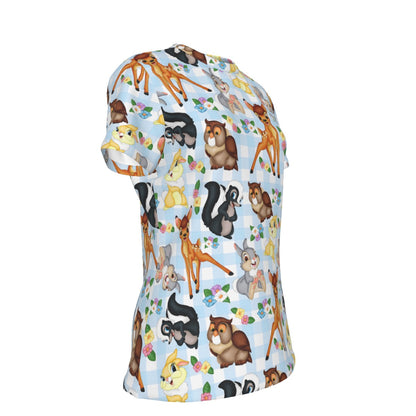 Forest Animals Women's Round T-Shirt|210GSM