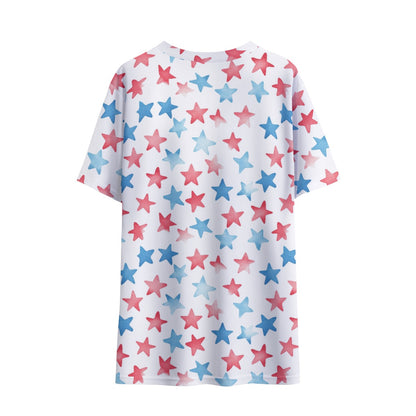 Patriotic Stars Children's Round Neck T-Shirt