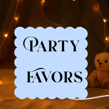 Party Favors Sign Light Box