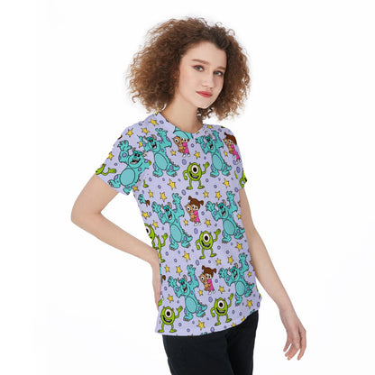 Purple Friendly Monsters Women‘s t-Shirt