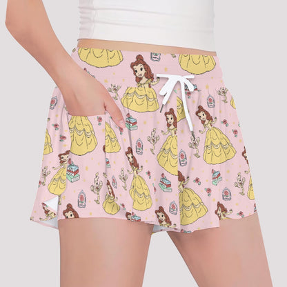 The Beautiful Princess [smaller print] Girls' Sports Culottes