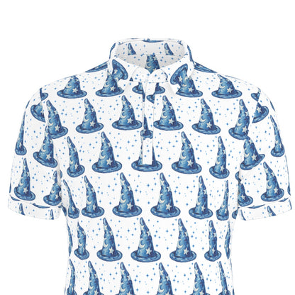 Sorcerer’s Hat Men's Stretch Collar Polo Shirt