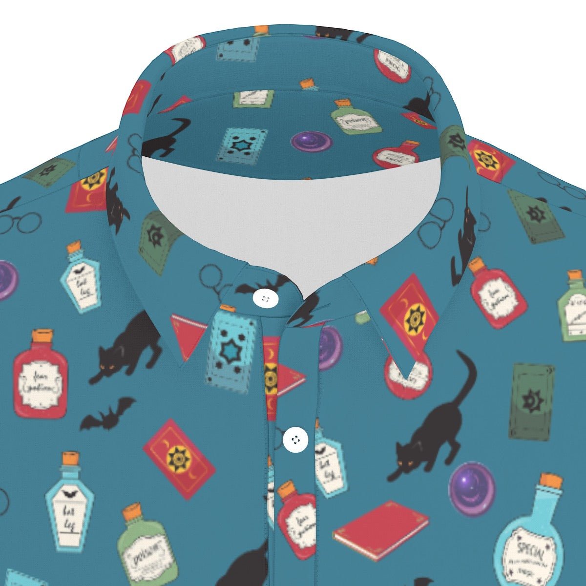 Blue Wizard Men's Stretch Collar Polo Shirt