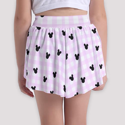 Bright Pink Gingham Girls' Sports Culottes