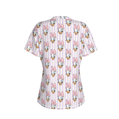 Matching Daisy Women's Round Neck Yoga Top|210GSM