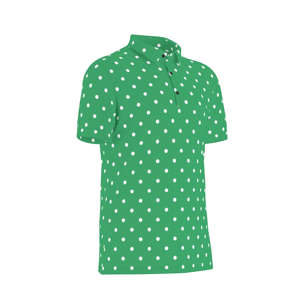 Green Dots Men's Stretch Collar Polo Shirt