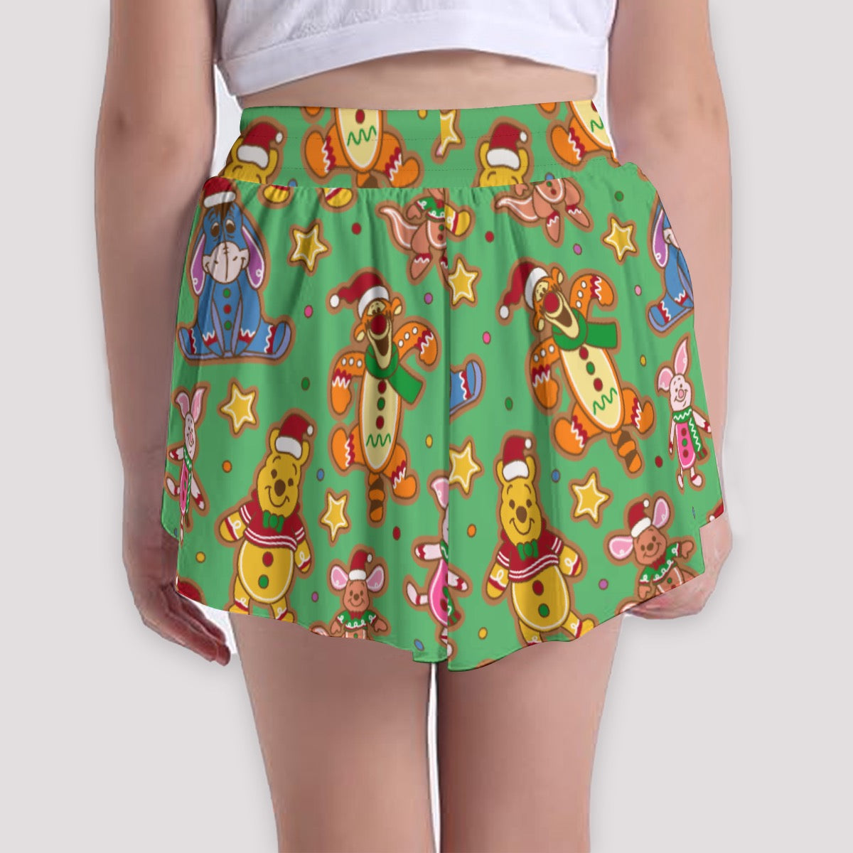 Winnie Christmas Cookies [green] Girls' Sports Culottes