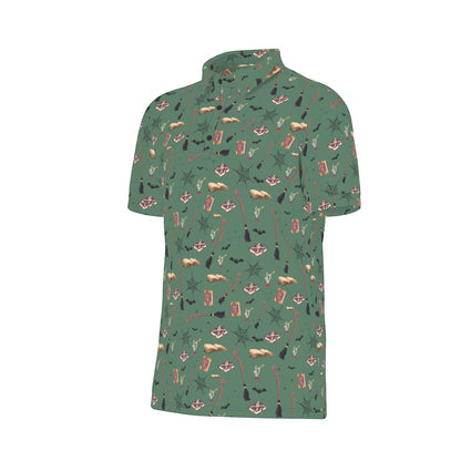 Green Wizard Men's Stretch Collar Polo Shirt