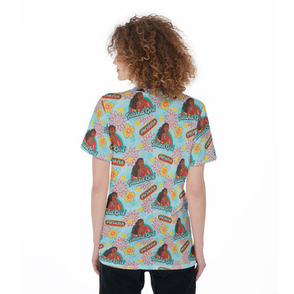 Aqua Island Girl Women's O-Neck T-Shirt|180 GSM Jersey