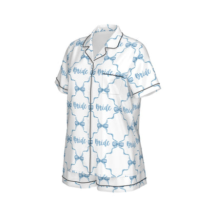 Bride [white] Women's Pajama Set With Short Sleeve
