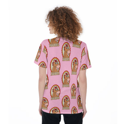 Pink Horsey Women's O-Neck T-Shirt|180 GSM Jersey