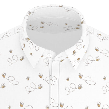 Honey Bee Men's Stretch Collar Polo Shirt