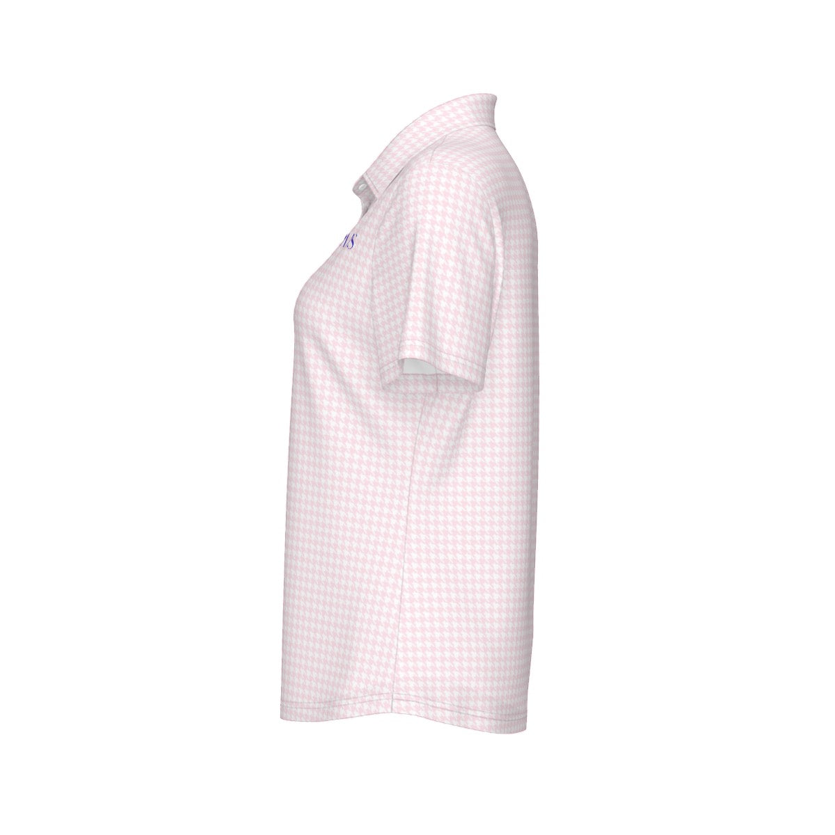 Pink Herringbone Spartans Women's Sports Polo Shirt