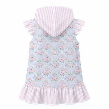 Rose Girls' Hooded Beach Cover-Up
