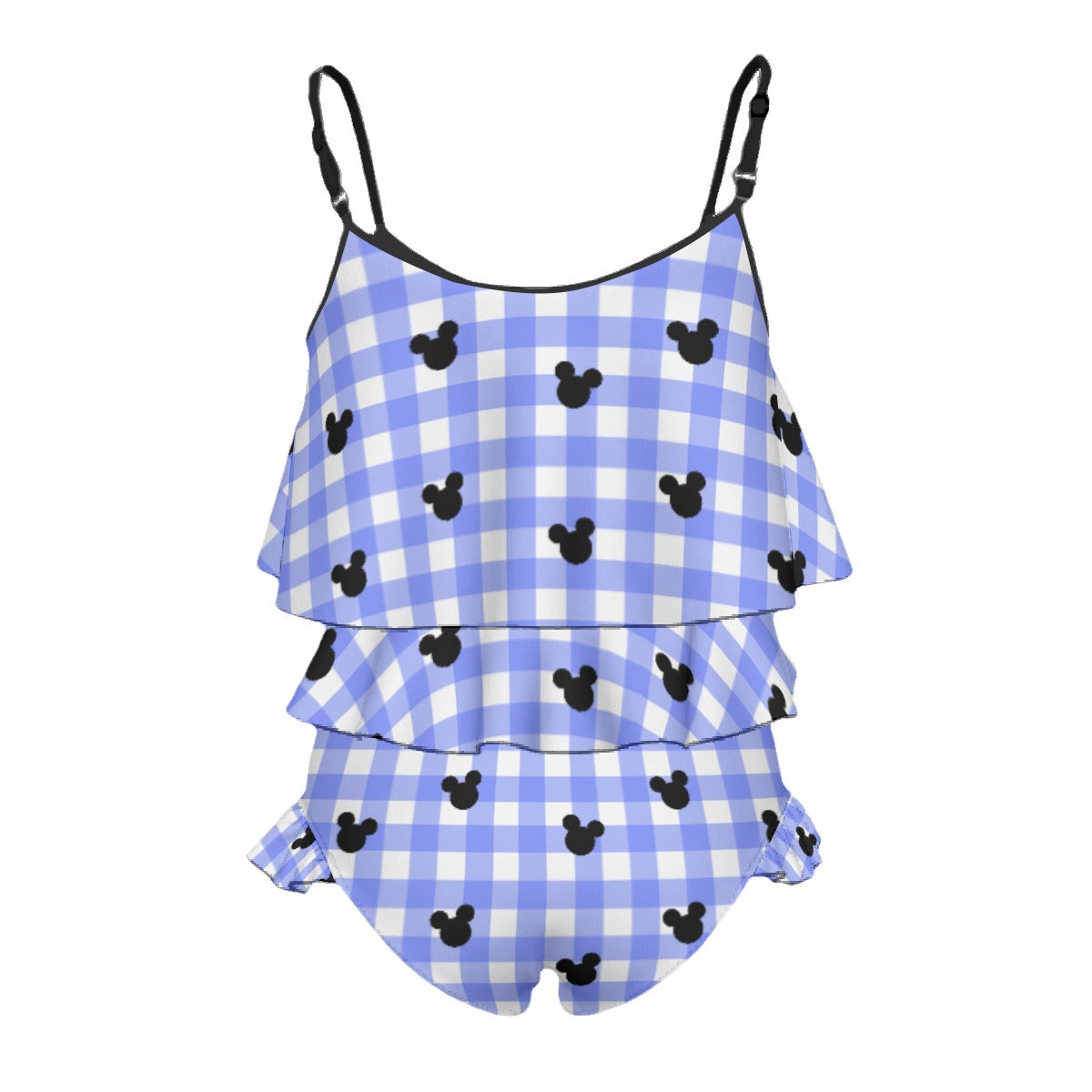 Bright Blue Gingham Kid's Swimsuit