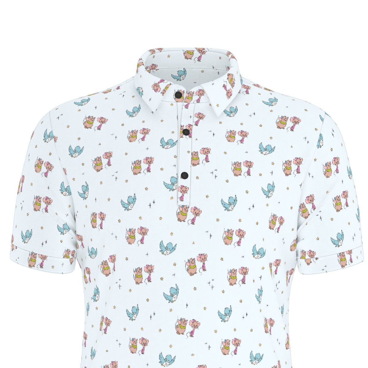 Cindy’s Friends Men's Stretch Collar Polo Shirt