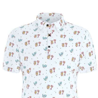 Cindy’s Friends Men's Stretch Collar Polo Shirt