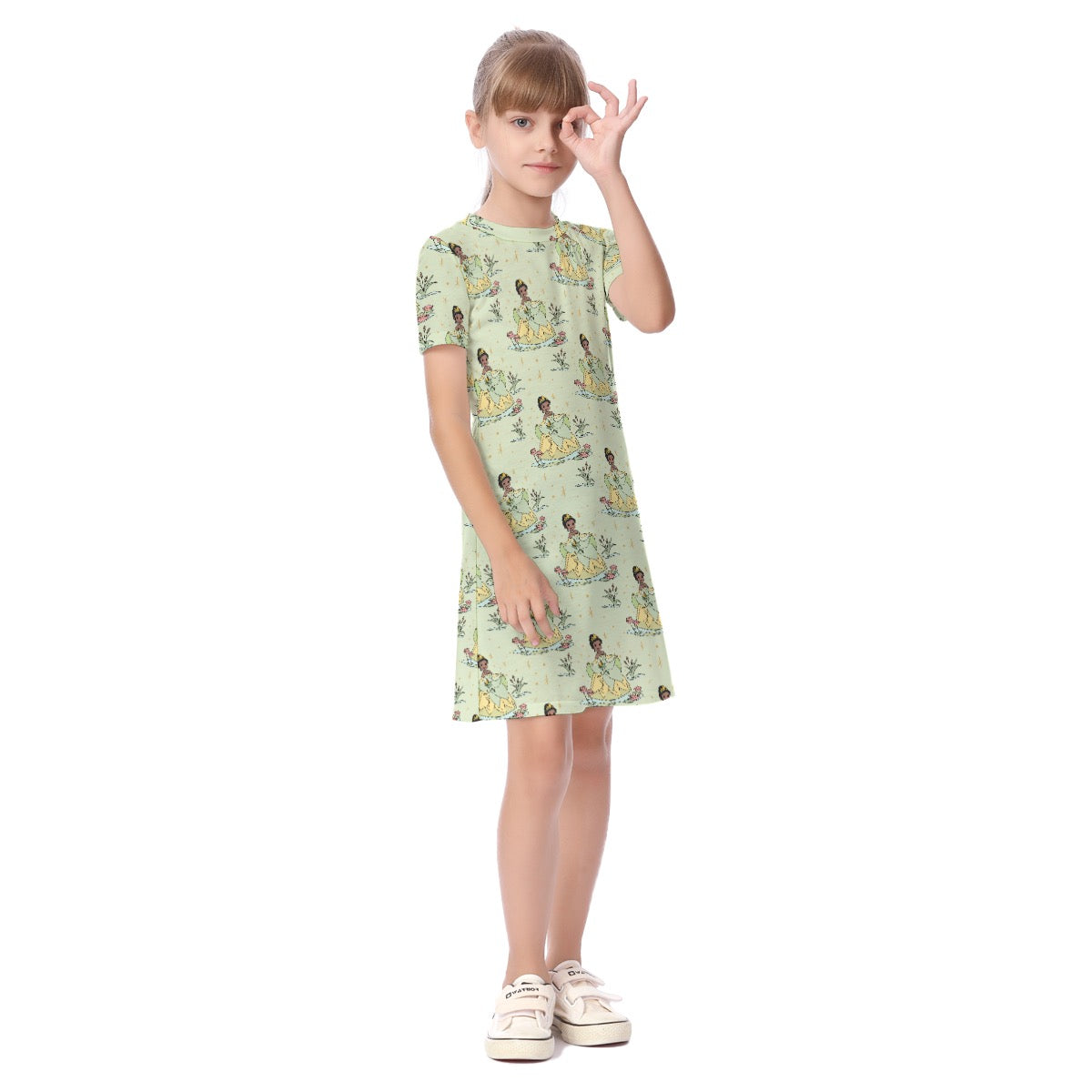 Tia [smaller print] Kid's Short Sleeve Dress