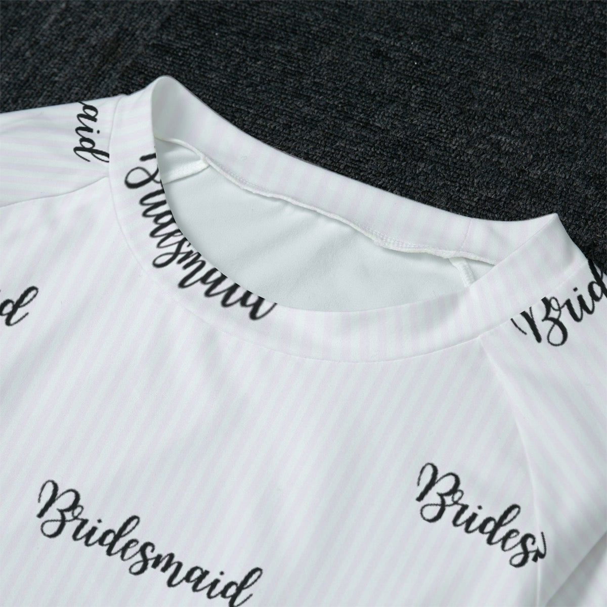 Bridesmaid Striped Women's Raglan Sleeve Pajamas