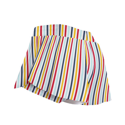 DCL Stripe Women's Sport Skorts With Pocket