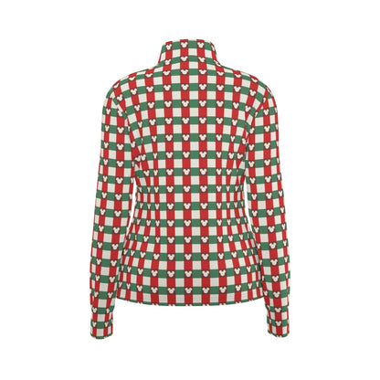 MM Christmas Plaid Women's Long Sleeve Thumbhole Jacket