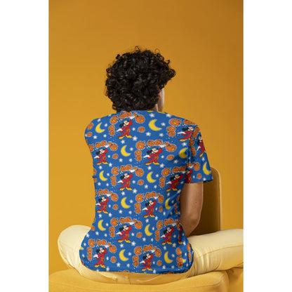 Pumpkin Sorcerer Men's Round Neck T-Shirt