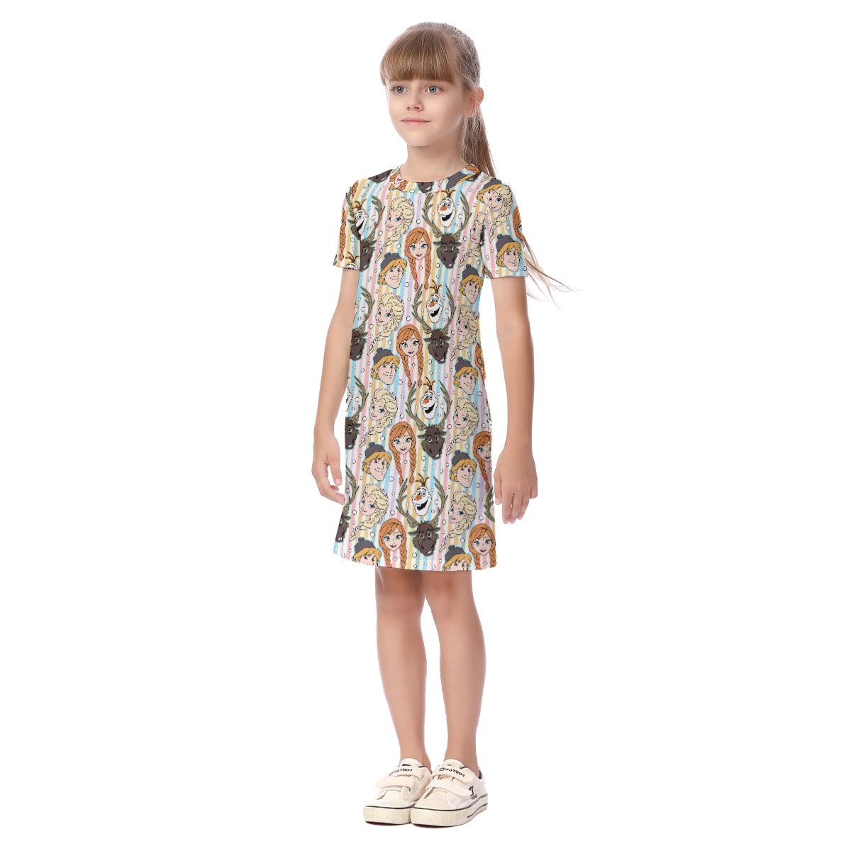 Striped Sisters & Friends Kid's Short Sleeve Dress