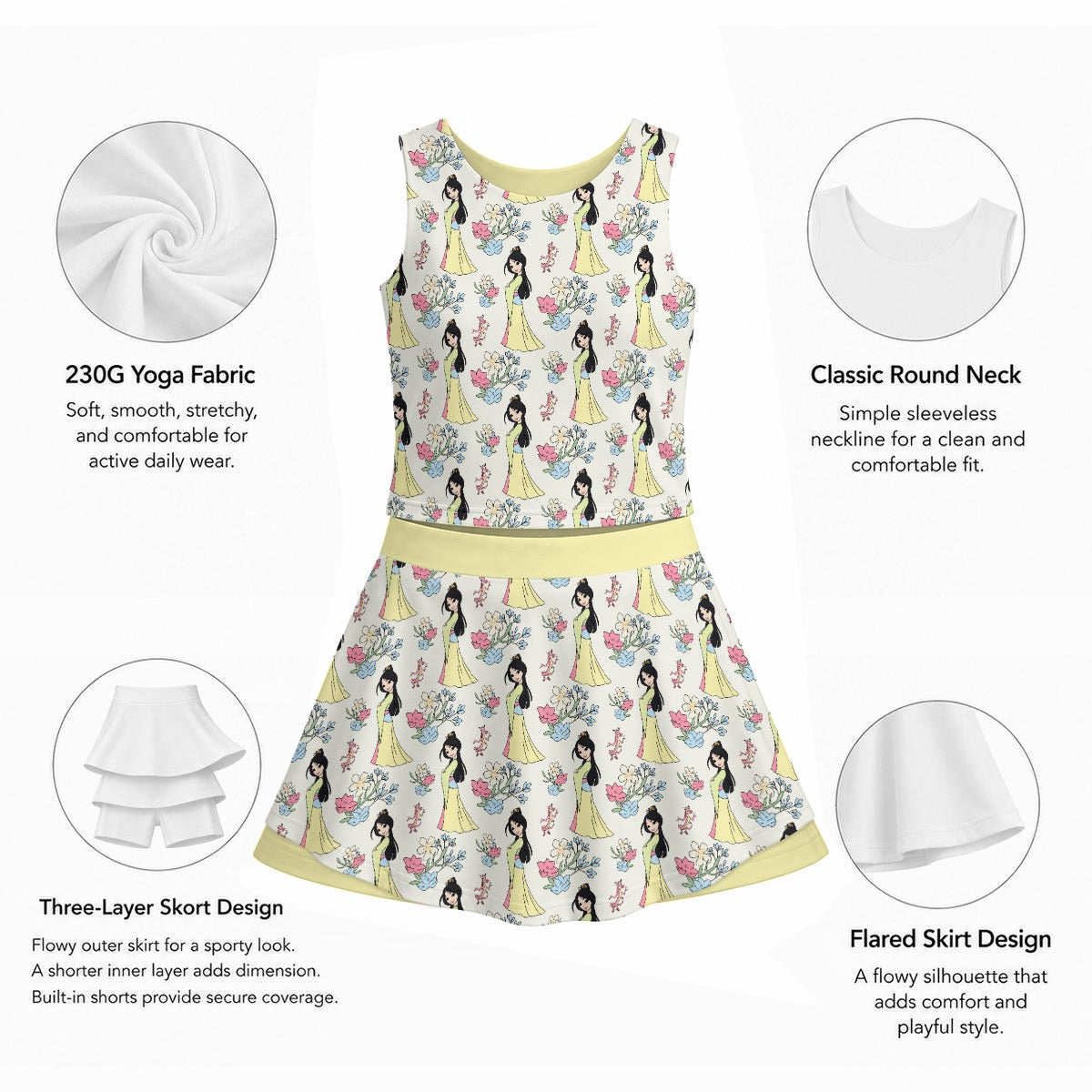 The Honorable Princess Women's Sports Tank & Skort Set