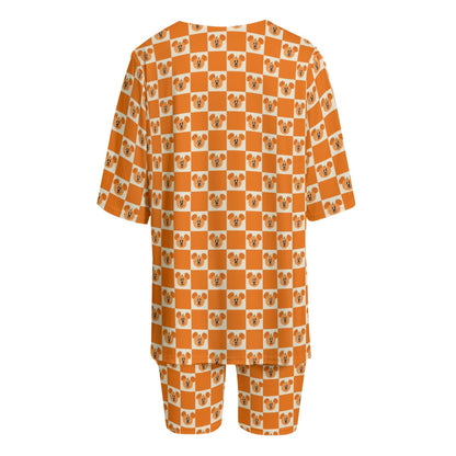 Preppy Pumpkins Women's T-shirt Set With Short Sleeve