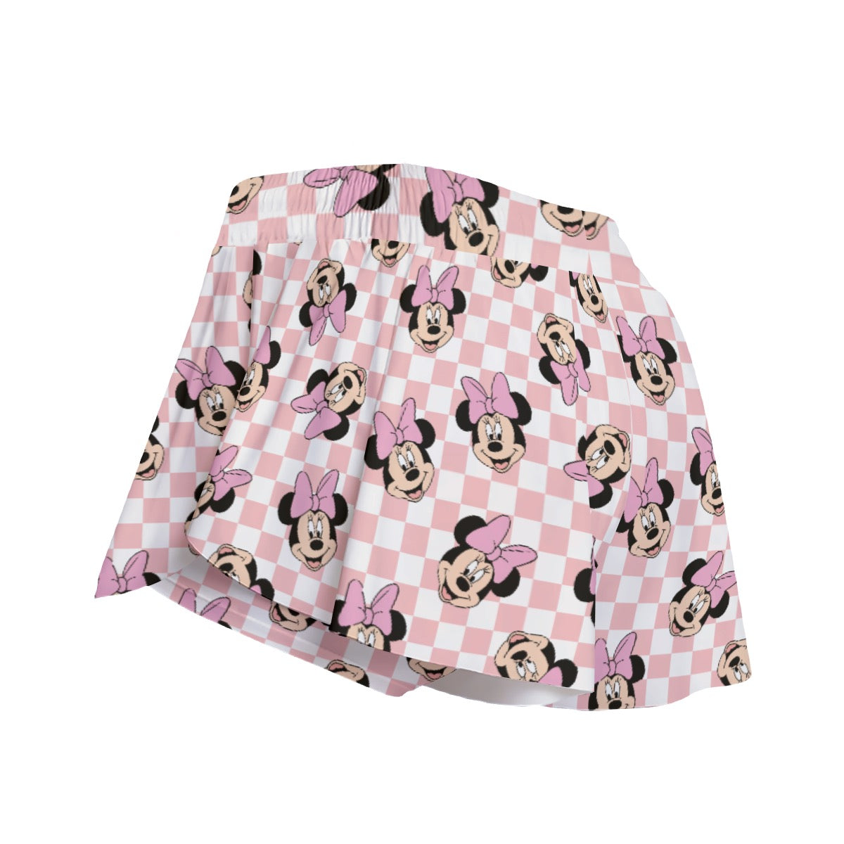 Checkered Minnie Women's Sport Skorts With Pocket