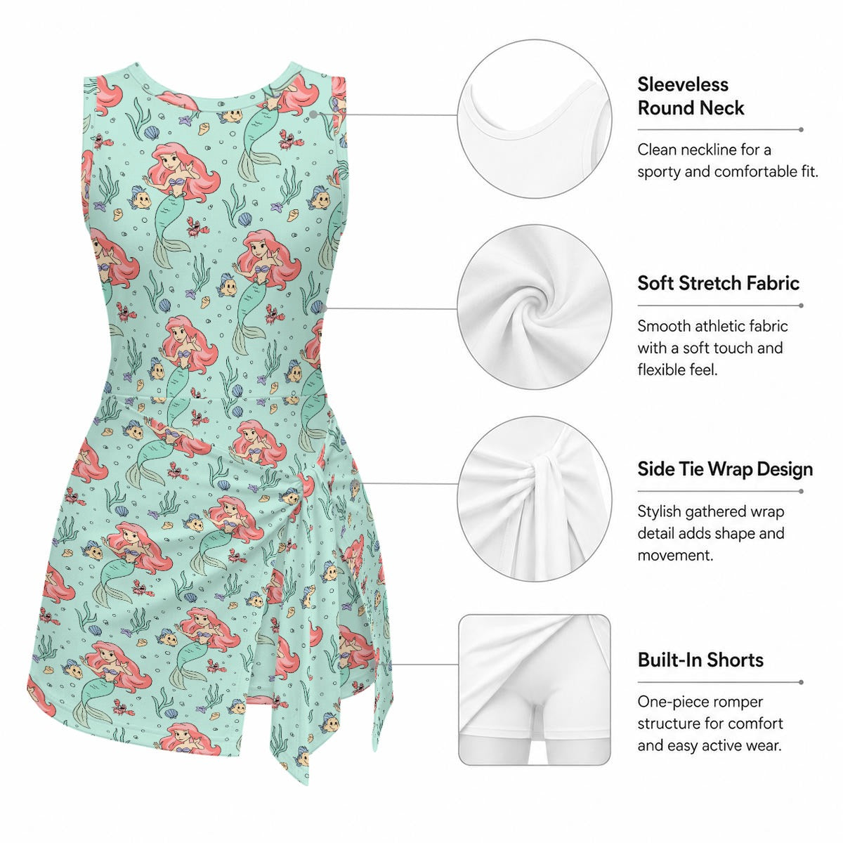 Under The Sea Girls Sports Romper
