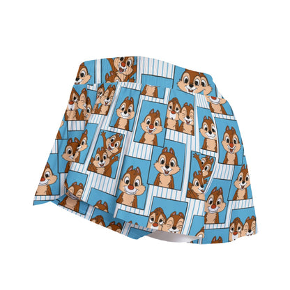 Chipmunks [blue stripe] Women's Sport Skorts With Pocket