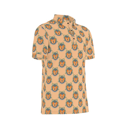 Pumpkin MM Trellis [orange] Men's Stretch Collar Polo Shirt