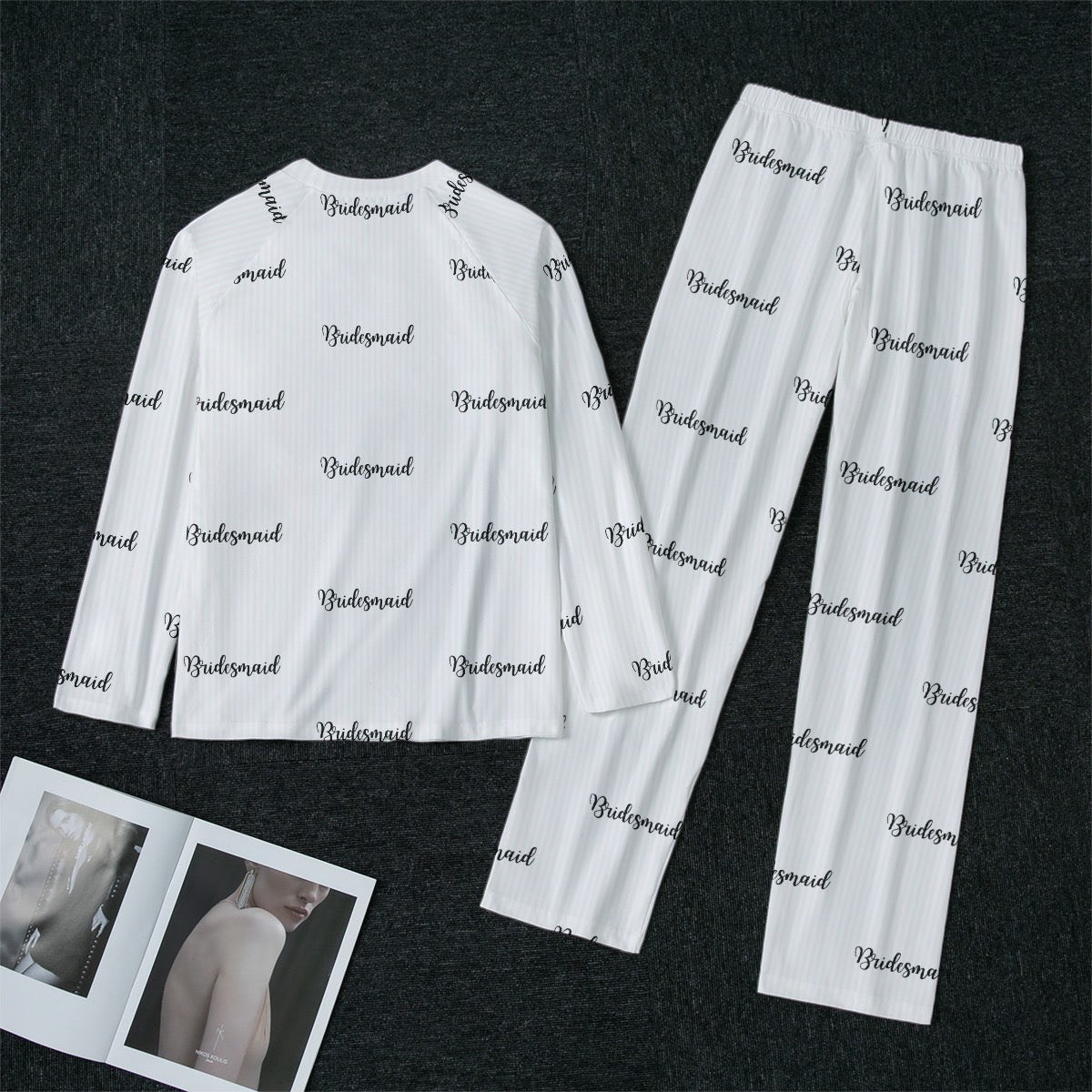 Bridesmaid Striped Women's Raglan Sleeve Pajamas
