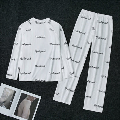 Bridesmaid Striped Women's Raglan Sleeve Pajamas