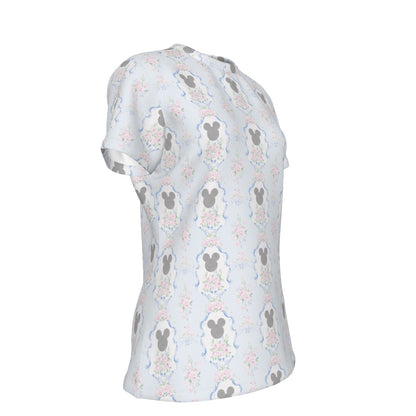Blue Grandmillenial Women's Round T-Shirt|210GSM