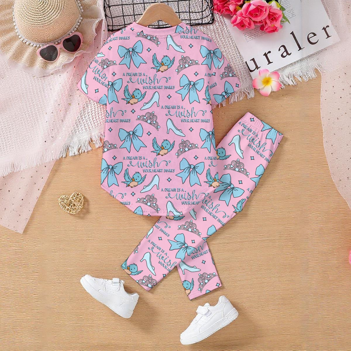 A Dream… [pink] Kids' Casual Top and Pants Set