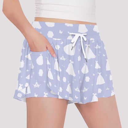 Princess Dress Silhouette  Girls' Sports Culottes