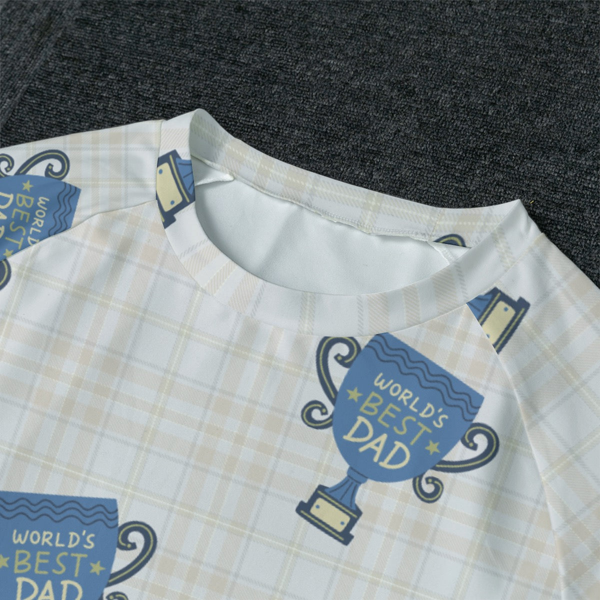 Blue Best Dad Men's Raglan Sleeve Pajamas