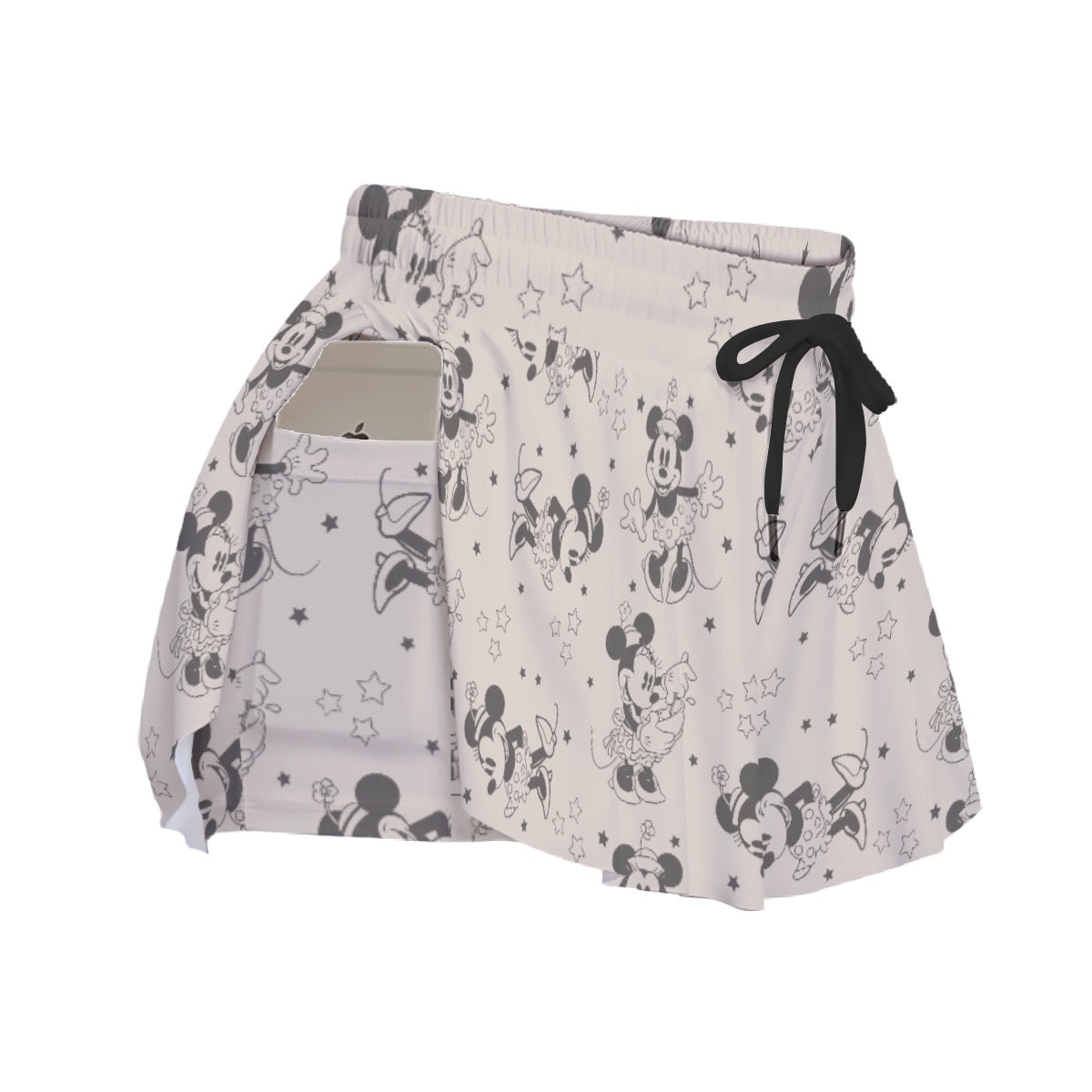 Vintage Minnie Women's Sport Skorts With Pocket