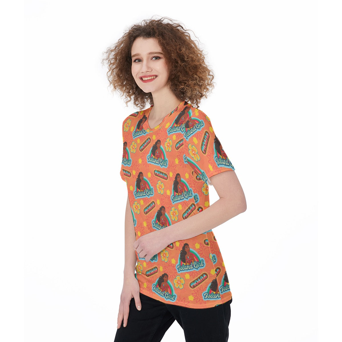 Orange Island Girl Women's O-Neck T-Shirt|180 GSM Jersey