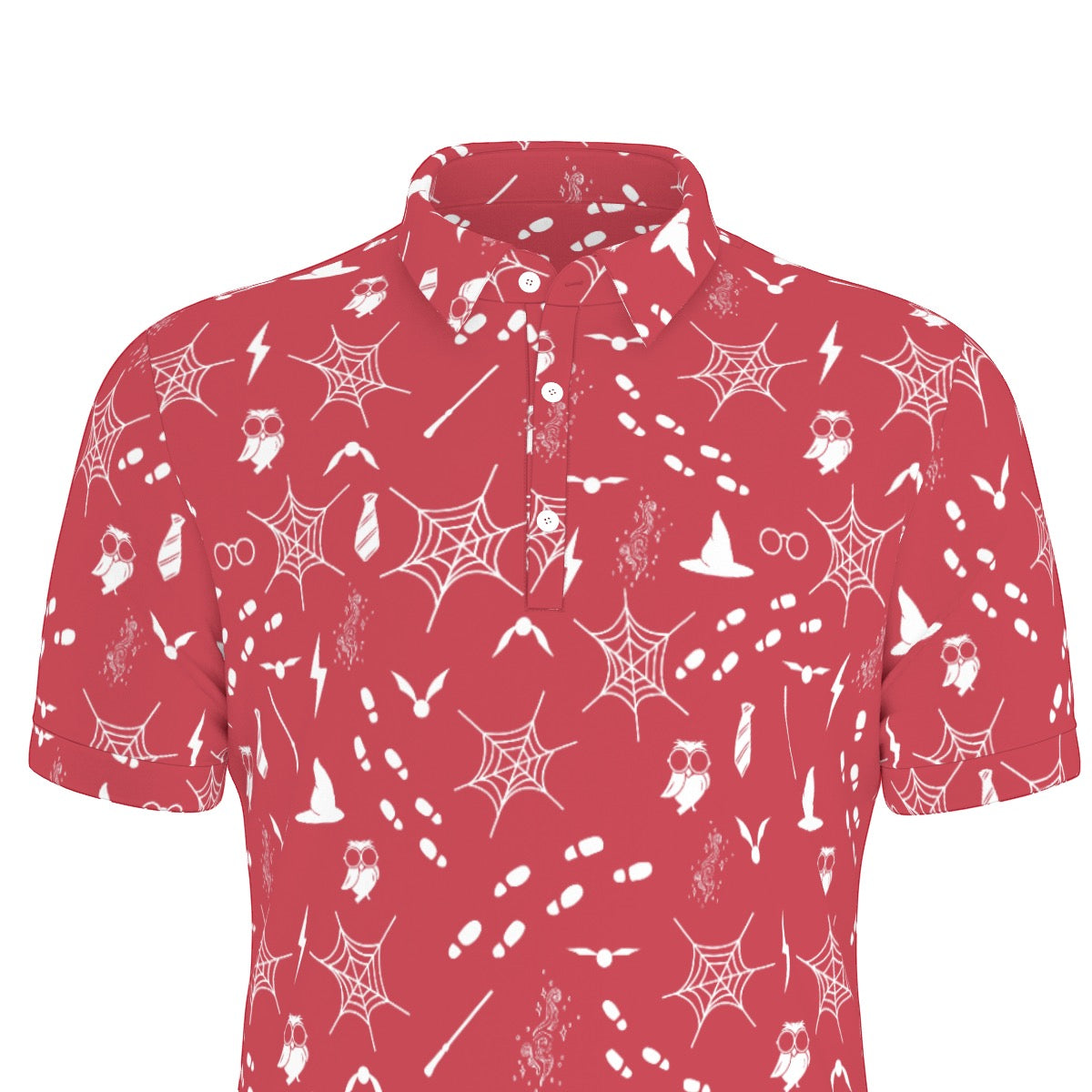 Red Wizard Men's Stretch Collar Polo Shirt