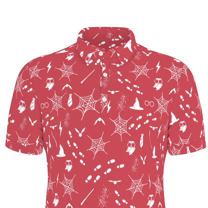 Red Wizard Men's Stretch Collar Polo Shirt